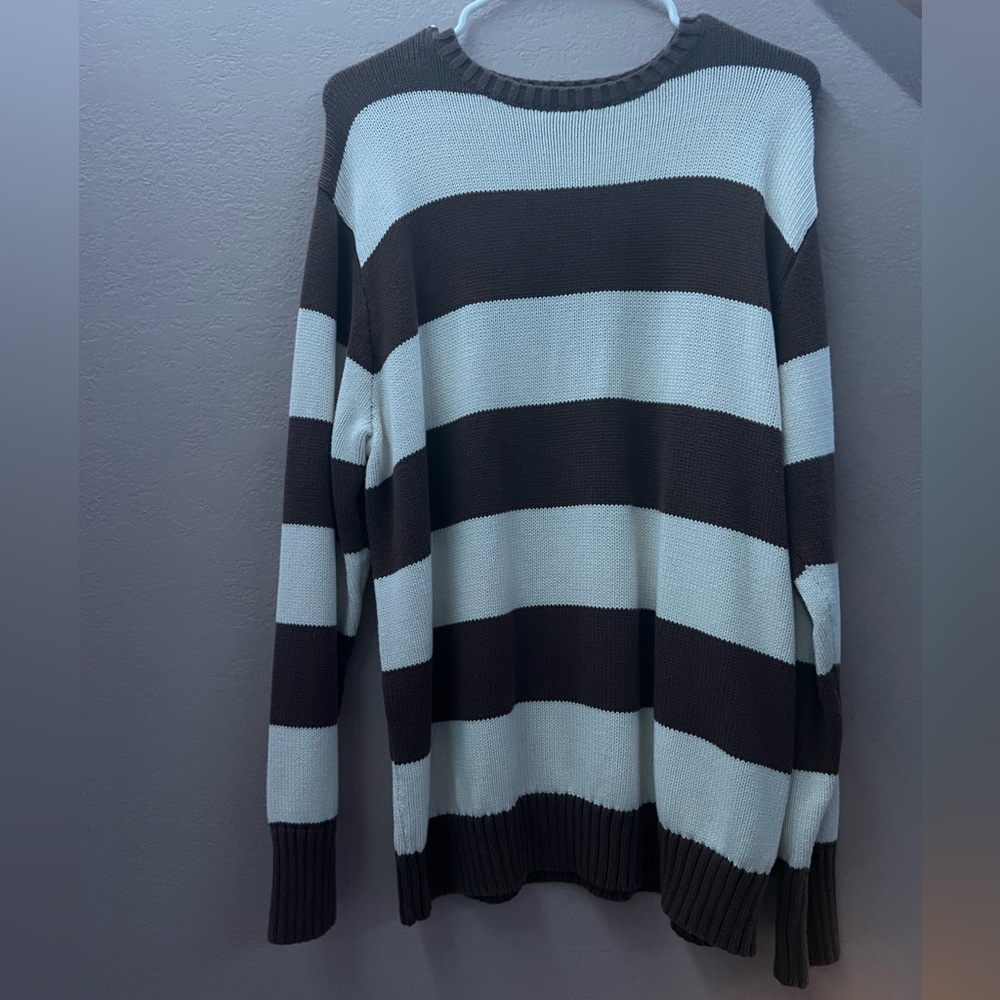 BRANDY MELVILLE BRIANNA COTTON THICK STRIPE SWEATER